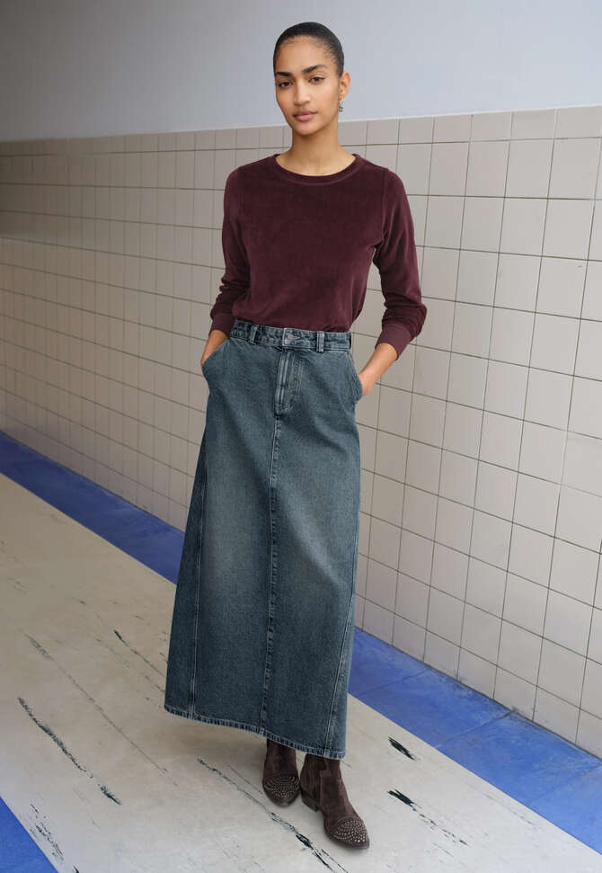 Velour top, Dark aubergine, completeTheLook