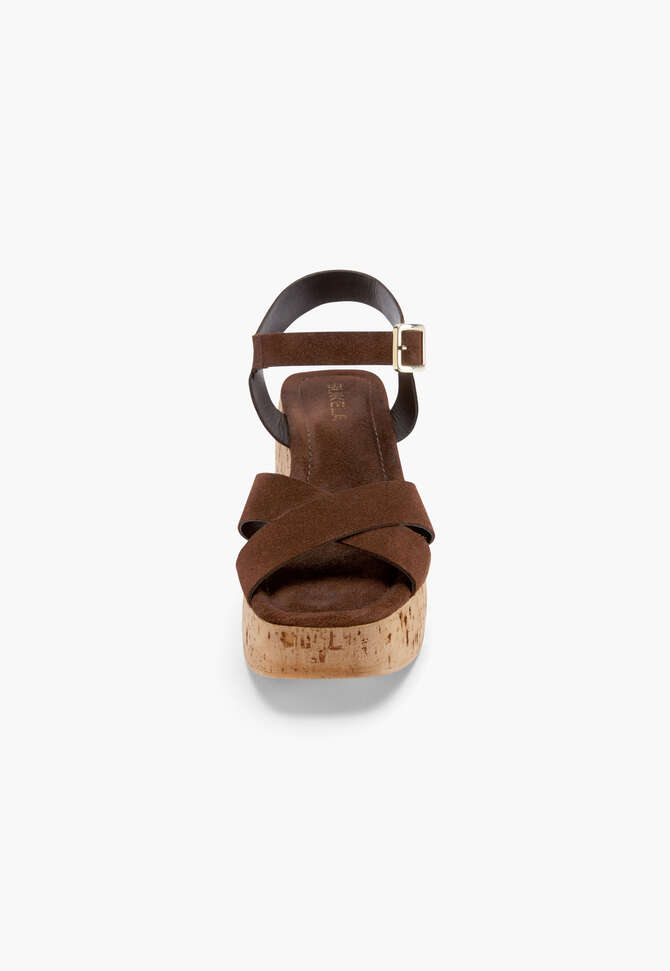 Heeled sandals, Chocolate, completeTheLook