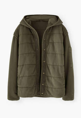 Quilted jacket, Dark olive, webstill