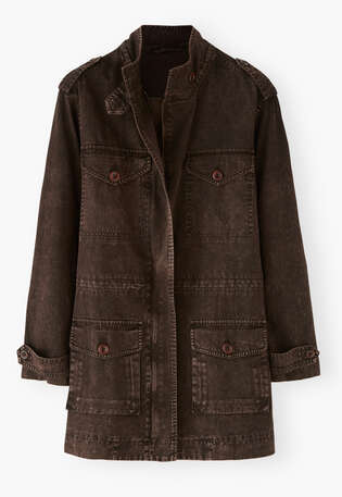 Laundered jacket, Dark chocolate, webstill