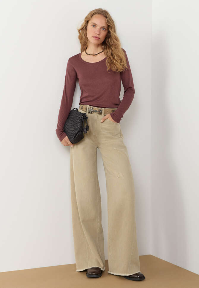 Scoop-neck top, Grape, completeTheLook