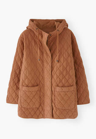 Quilted jacket, Cinnamon, webstill