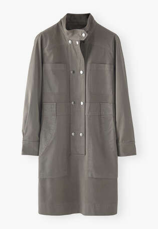 Utility shift-dress, Green grey, webstill