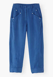 Cropped trousers, Cobalt, webstill