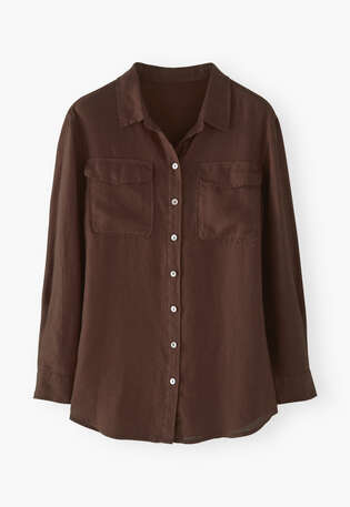 Relaxed shirt, Chocolate, webstill