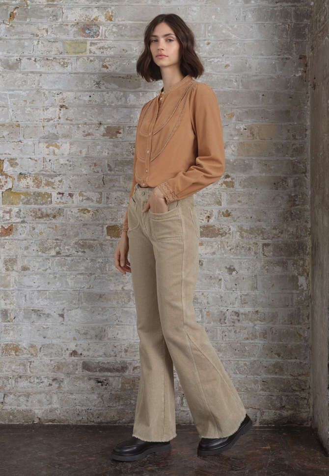 Lace cord blouse, Dusty peach, completeTheLook