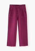 Cropped trousers, Purple magenta, webstill