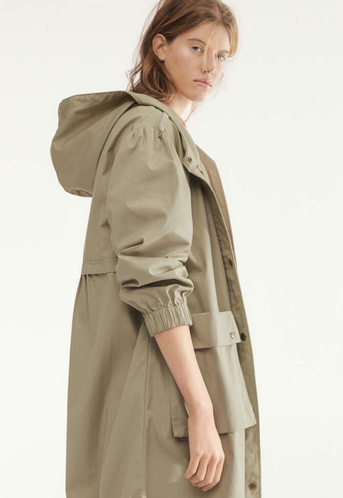 Water-resistant parka, Sage, completeTheLook