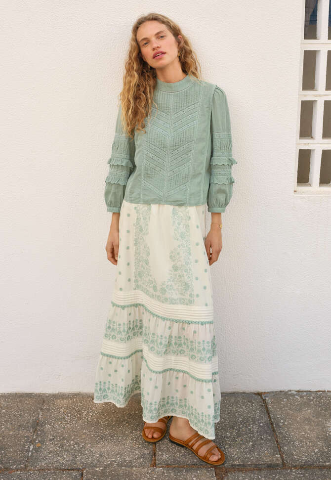 Detailed blouse, Seafoam, completeTheLook