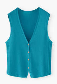 Sleeveless sweater, Cerulean, webstill