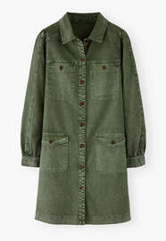 Garment-dyed dress, Grey moss, webstill