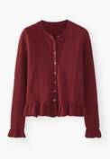Lace-stitch cardigan, Ruby, webstill
