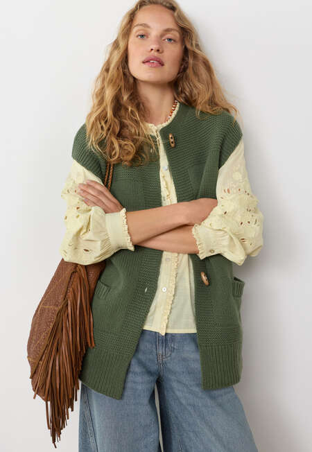 Lace pintuck blouse, Buttercream, completeTheLook