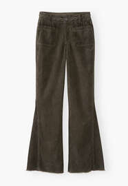 Plait detail cord trouser, Khaki charcoal, webstill