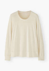 Long-sleeved top, Off-white, webstill