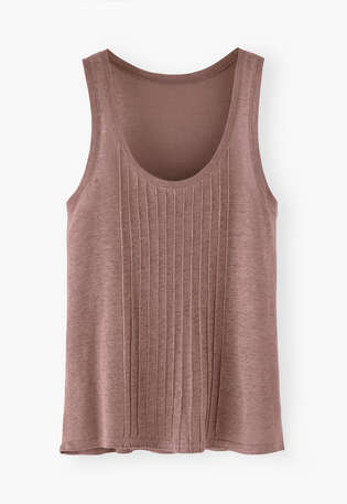 Pintuck vest, Dusty grape, webstill