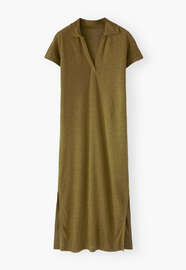 Polo shirtdress, Dark olive, webstill