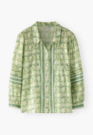 Printed blouse, Pistachio green, webstill