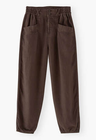 Balloon trousers, Dark chocolate, webstill