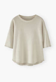 Loopback T-shirt, Pale grey, webstill