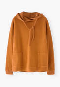 Fleece hoodie, Amber, webstill
