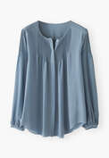 Pintucked blouse, Powder blue, webstill
