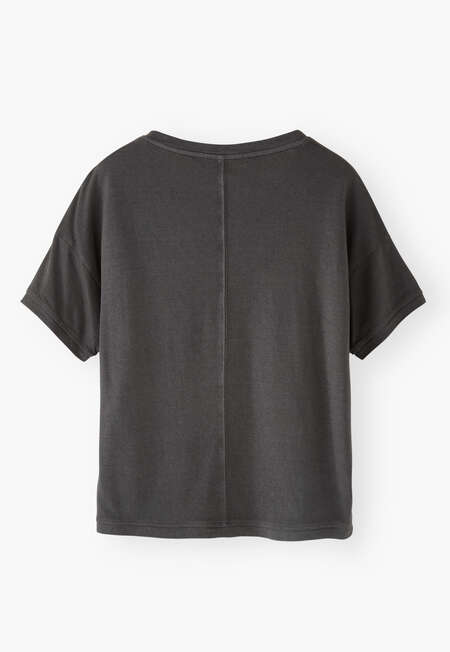V-neck T-shirt, Charcoal, completeTheLook