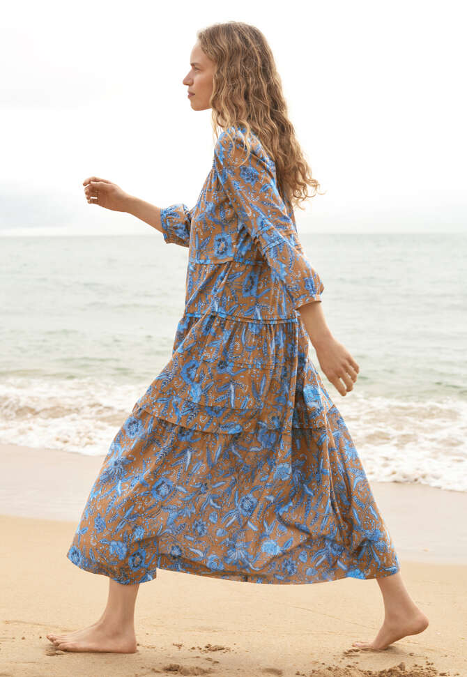 Printed dress, Cinnamon cornflower, completeTheLook
