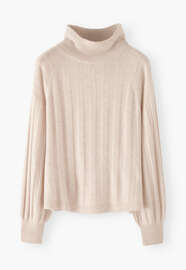 High-neck sweater, Pink fawn, webstill