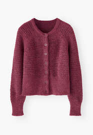 Button-through cardigan, Magenta, webstill
