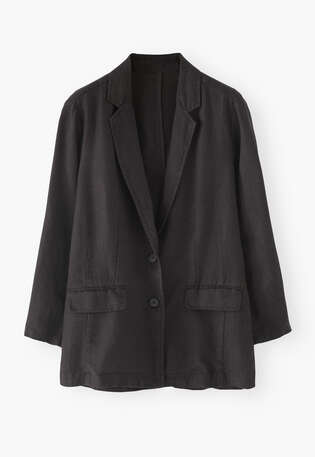 Relaxed blazer, Charcoal, webstill