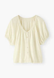 Button-through top, Off-white, webstill