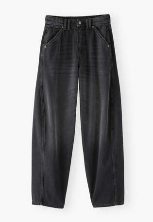 Seam-detailed jeans, Black, webstill