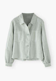 Cropped jacket, Duck-egg, webstill