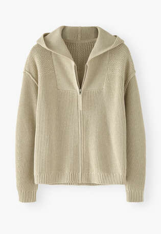 Knitted hoodie, Soft sage, webstill