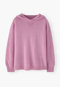 Rib-sleeve hoodie, Rose, webstill