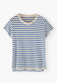 Striped t-shirt, Cobalt, webstill