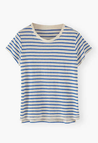 Striped t-shirt, Cobalt, webstill