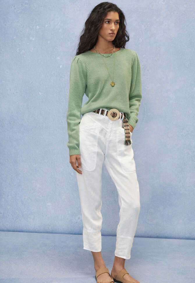 Cropped trousers, White, completeTheLook