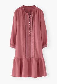 Pintucked dress, Blush pink, webstill
