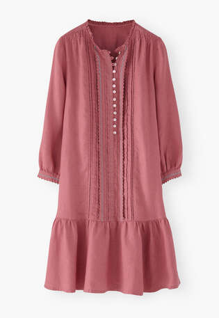 Pintucked dress, Blush pink, webstill