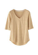 V-neck T-shirt, Oatmeal, webstill