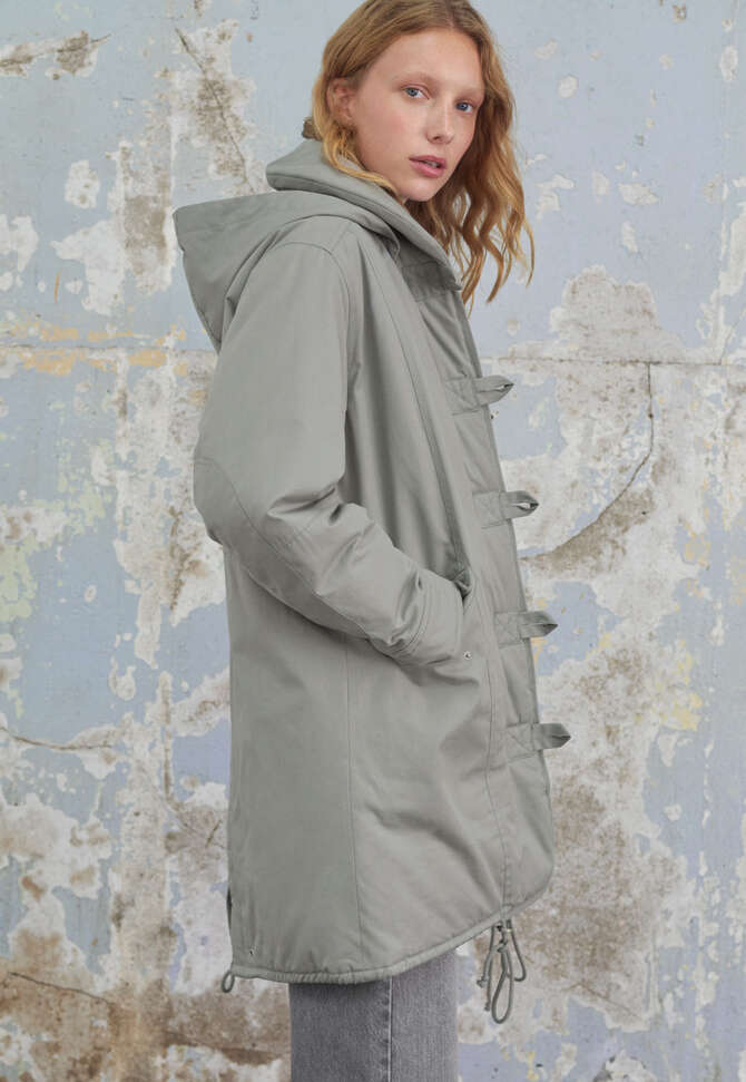 Shawl parka, Grey duck egg, completeTheLook