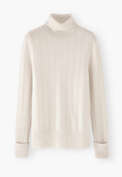 Roll-neck sweater, Ivory, webstill
