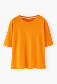 Boxy T-shirt, Saffron orange, webstill