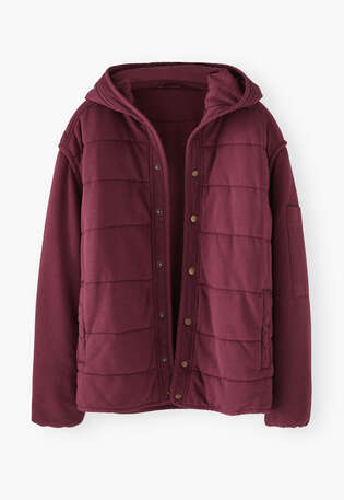 Quilted jacket, Burgundy, webstill