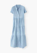 Tiered dress, Washed indigo, webstill