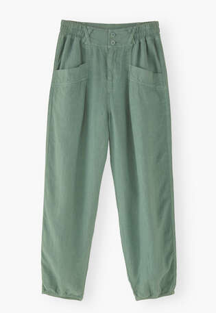 Balloon trousers, Soft jade, webstill