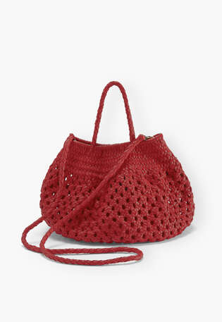 Small woven bag, Crimson, webstill