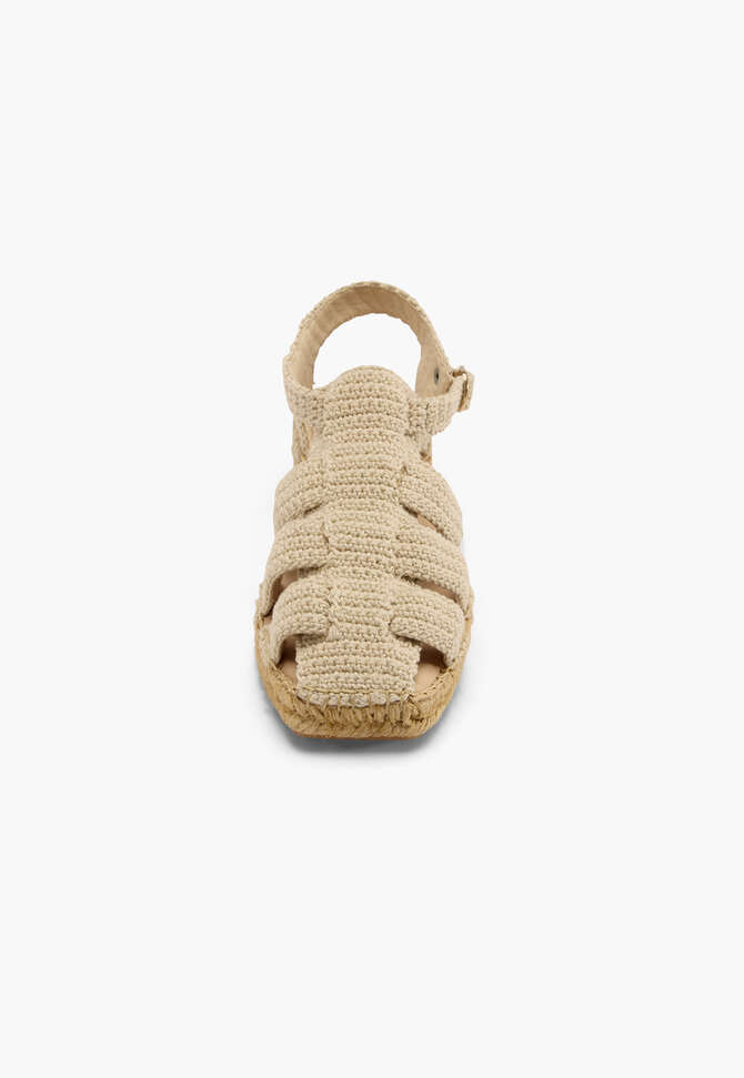 Crochet espadrilles, Ecru, completeTheLook